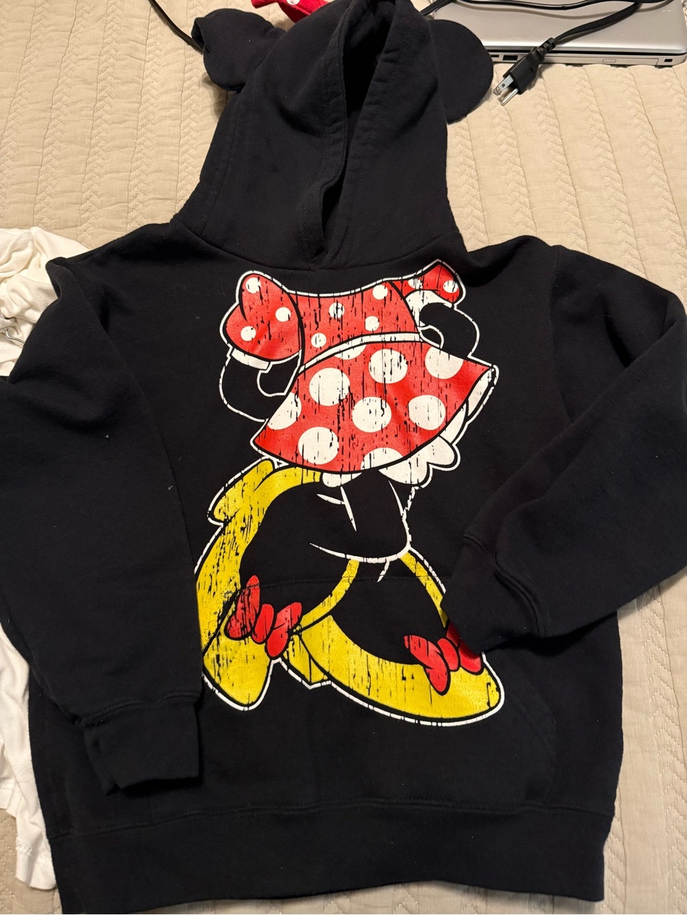 Disney Parks Authentic Minnie Mouse Girls (M) Hoodie with Ears